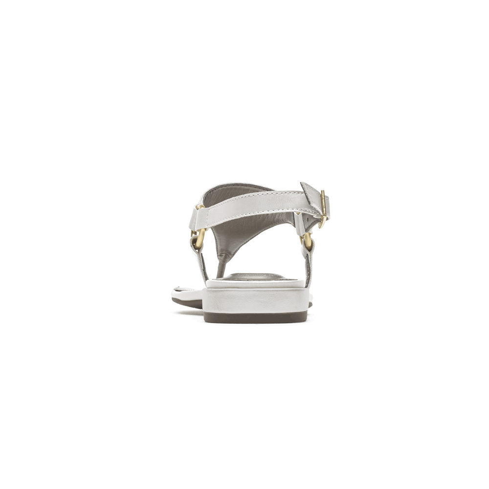 Rockport Womens Total Motion Zosia Thong - Sandals White - JWX382910